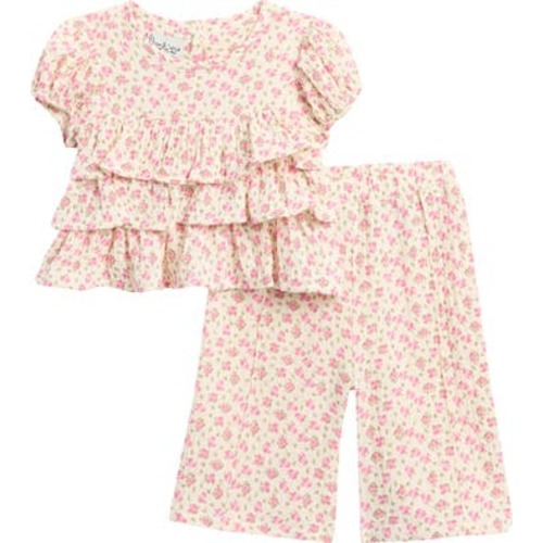 Lauren Floral Print Tiered Top & Pants Set