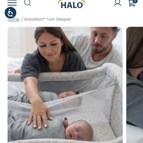 HALO - Bassinest Twin Sleeper - white