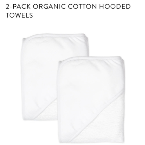 2-Pack Organic Cotton Hooded Towels, Rose Blossom | Honest Baby Clothing