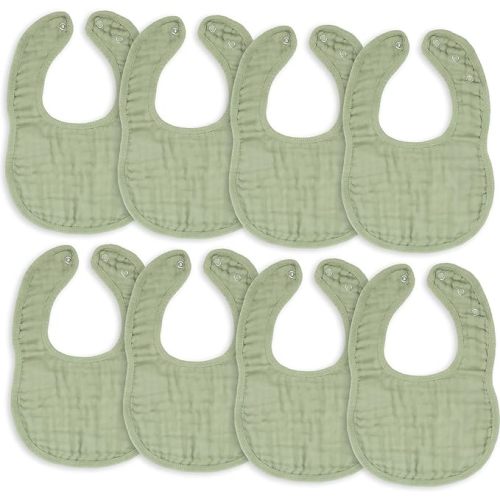 Comfy Cubs Muslin Baby Bibs - Sage