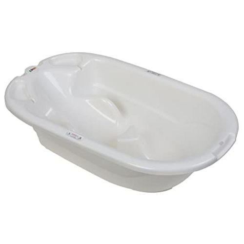 EuroBath 2-Stage Baby Bath Tub, White - White 2-Stage Baby Bath
