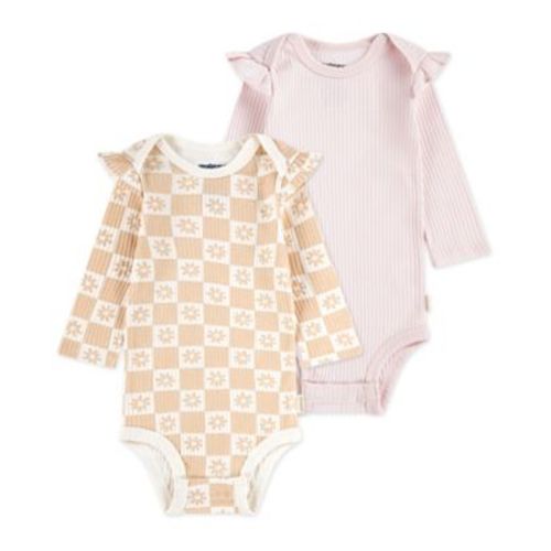 Baby Girls' Crewneck Bodysuits, 2-Pack Set