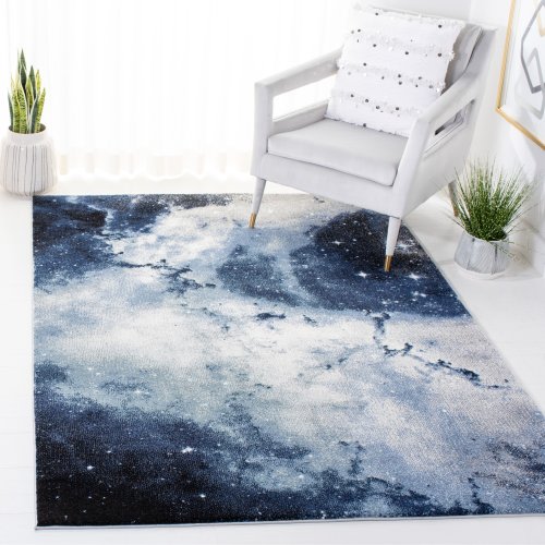 6’7” x 9’ SAFAVIEH Galaxy Jenna Modern Abstract Celestial Rug