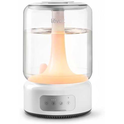 LEVOIT Humidifiers for Bedroom Large Room Home, 6.2L Cool Mist With 62H Runtime, Top Fill Design, Dishwasher Safe, Easy to Clean, Quiet 26dB for Baby & Plants, Manual Touch Control, Auto Shut Off