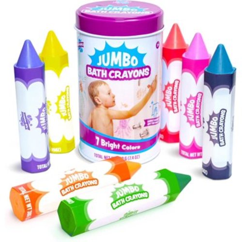 Tub Works Jumbo Bath Crayons Bath Toy, Large, Easy-Grip Washable Bathtub Crayons for Toddlers & Kids