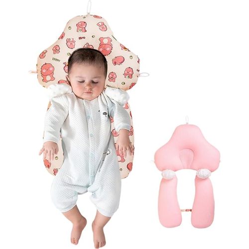 Wedge Pillow for Newborns,Adjustable 45 Degrees to Provide Front and Rear Support,Daily use,it Provides a Comfortable Sleeping Experience and is Suitable for Travel (E)