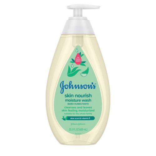 Johnson's Skin Nourishing Moisture Baby Body Wash, Aloe Scent & Vitamin E, Hypoallergenic - 20.3 Fl Oz