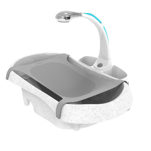 The First Years Rain Shower Baby Bath Tub Set - Includes Convertible Bath Tub and Sling with Soothing Spray - Baby Bath Seat and Spa for Newborn to Toddler - Baby Bath Essentials