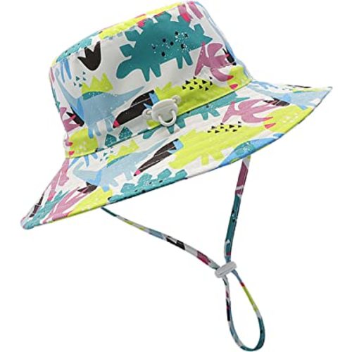 Baby Sun Hat UPF 50+ Sun Protective Toddler Bucket Hat Summer Kids Beach Hats Wide Brim Outdoor Play Hat for Boys Girls