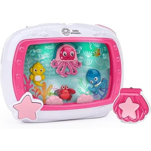 Baby Einstein Sea Dreams Soother Musical Crib Toy and Sound Machine, Pink, Newborn and up