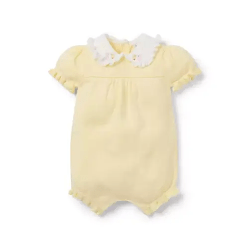 Baby Buttermilk Baby Embroidered Ruffle Collar Romper by Janie and Jack