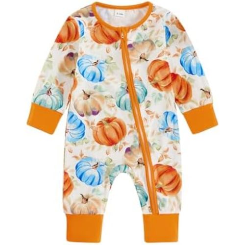 Newborn Baby Girl Clothes Flower Romper One Piece Jumpsuit Infant Halloween Outfit Fall Winter Coming Home Outfits