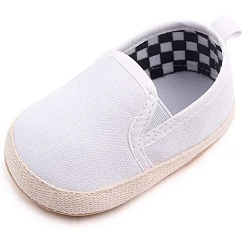 Clowora Unsex Baby Boys Girls Canvas First Walkers Shoes,Infant Non Slip Soft Sole Toddler Flat Lazy Loafers Sneaker