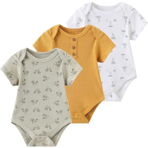 Baby Bodysuit Boy Girl Clothes Soft Newborn Infant Outfit Short Sleeve Romper