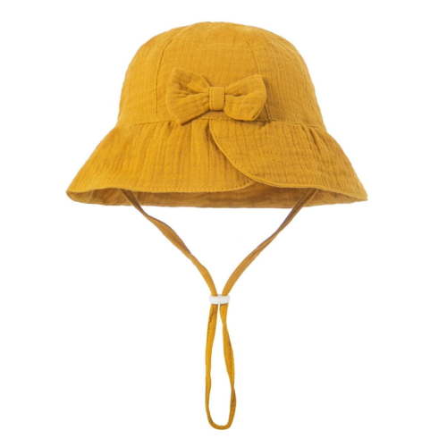 0-12 Months Baby Girl Bucket Hat Newborn Baby Summer Beach Sun Hat Toddler Breathable Cotton Hat Infant Wide Brim Fisherman Caps for Outdoor