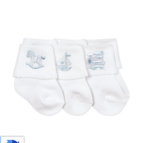 Jefferies Socks Baby Boy Applique Collection Turn Cuff Socks 3 Pair Pack