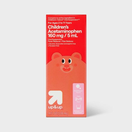 Children's Acetaminophen Pain Reliever & Fever Reducer Liquid - Bubblegum - 4 fl oz. - up&up™