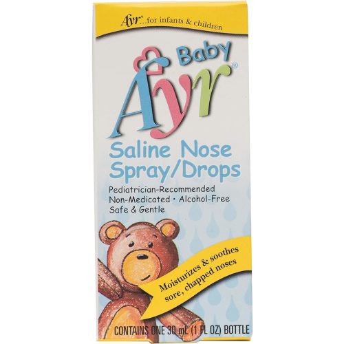 Baby Ayr Saline Nose Spray/Drops, Spray Bottles 1 Fl Oz (Pack of 1)