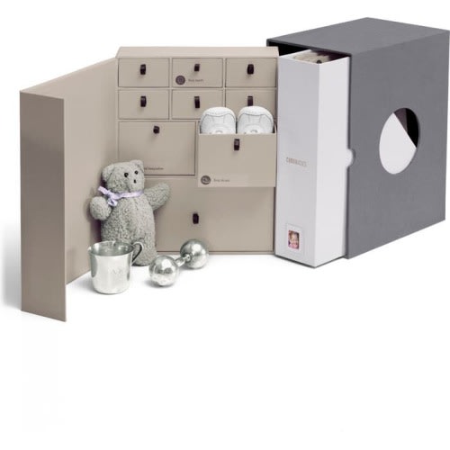Savor Baby Edition Keepsake Box, Slate/ Beige