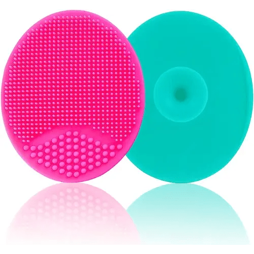 Baby Bath Brush, Baby Cradle Cap Brush, Silicone Massage Brush, Silicone Scrubbers Exfoliator Brush | The SkinSoother Baby Essential for Dry Skin, Cradle Cap and Eczema (Large-Green & Rose Red)