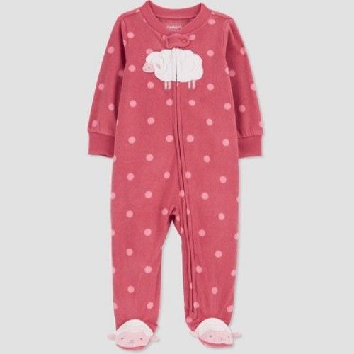 Carter's Just One You® Baby Sheep Fleece Sleep N' Play - Pink, Size: 3M