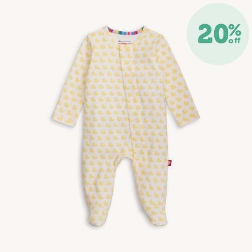 many ducks yellow CloudStretch™ magnetic footie – Magnetic Me