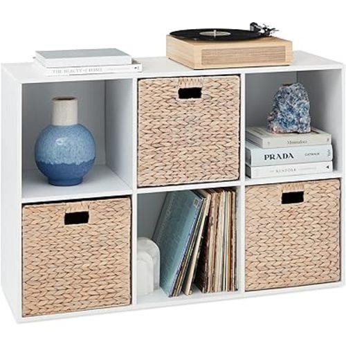Best Choice Products 6-Cube Storage Organizer, 13.5in Shelf Opening, Bookcase, Display Shelf, Customizable w/ 3 Removable Back Panels – White