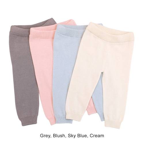 Baby Sweater Knit Legging Pants - 100% Organic Cotton, Pocket, Soft, Cozy, Comfy, Non-Toxic, Eco-Friendly