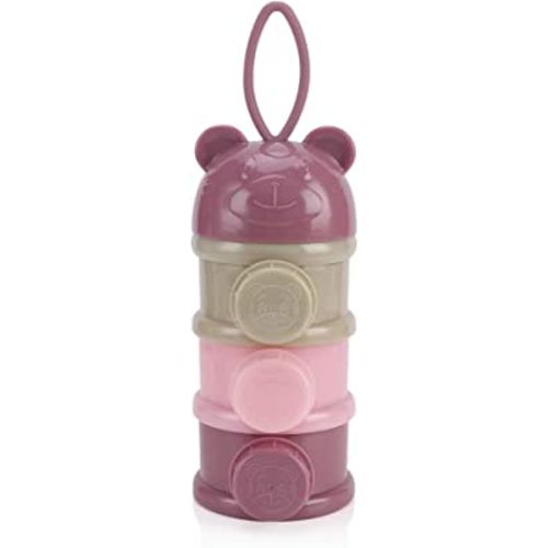 Accmor 3 Layers Baby Milk Powder Formula Dispenser On The Go, Formula Container for Travel, Non-Spill Stackable Baby Snack Storage Container with Handle,BPA Free,Purple