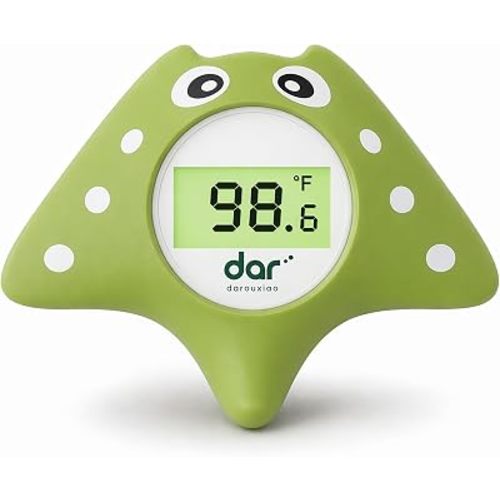 Baby Bath Thermometer, Floating Digital Water Thermometer with 3-Color Backlit Temperature Alert, BPA-Free Waterproof Bath Toy, Accurate LCD Display for Infant, Toddler, Kids & Pets