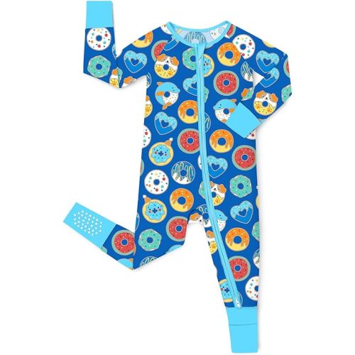 Bamboo Viscose Baby Convertible Footie Pajama, Zipper Pajamas for Baby Boys & Girls, Sleep & Play Footed