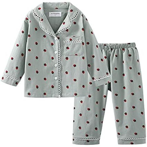 Mud Kingdom Boutique Girls Boys Pajamas Set Collared Long Sleeve Sleepwear