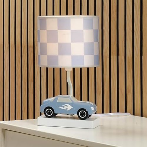 Lambs & Ivy Little Racer Hand Painted Car/Transportation Lamp w/Shade and Bulb