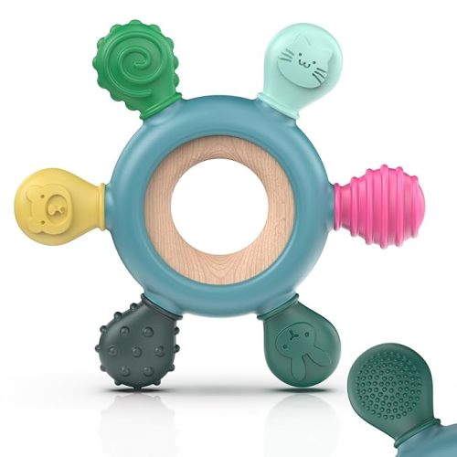 akolik Baby Teething Toys, Teething Relief Toy, BPA Free Baby Chew Toys Infant Toys Newborn Accessories, Teethers for Babies 0-3-6-9-12 Months Old Boys Girls