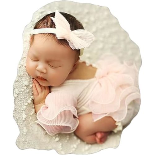 Newborn Photography Outfits Girl Newborn Girl Photoshoot Outfit Baby Photoshoot Props Baby Girl Ruffle Romper Photography Infant Photo Shoot Outfits Girls