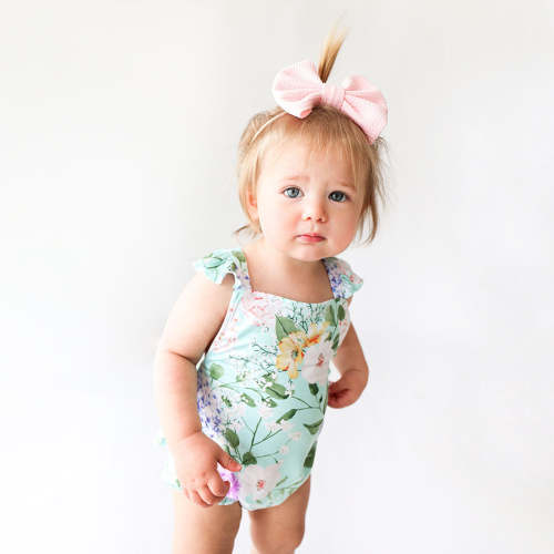 Erin Ruffled Strap Bubble Romper