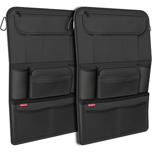 car seat organizer with integrated tablet holder - Reinforced back - with extra pen pocket - for business and children - Designed in Germany