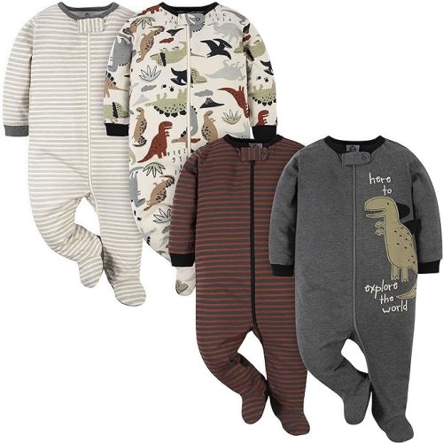 Gerber Baby Boys 4 Pack Sleep 'N Play Footie