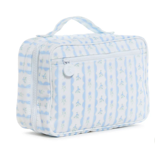 Hanging Toiletry Bag - Bundle Up - Ribbon Floral Blue