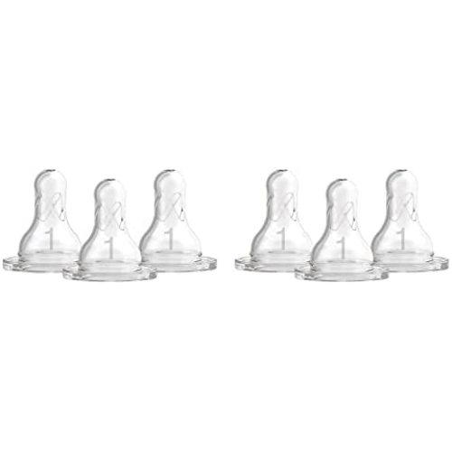 Dr. Brown's Natural Flow Baby Bottle Nipple - Level 1, Slow Flow - 6pk - 0m+