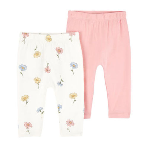 Carter's Purelysoft Baby Girls 2-pc. Straight Pull-On Pant