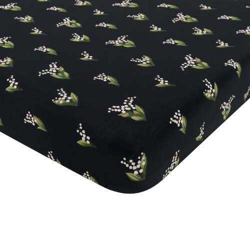 Crib Sheet in Midnight Lily