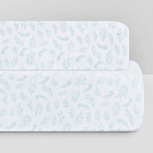 Leaves Organic Jersey Cotton Crib Sheet and Changing Pad Cover Set | Products | Bellini