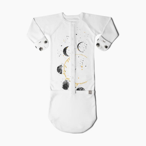 Goumi Kids Organic Cotton Printed Gown - Many Moons, 0-3 Months