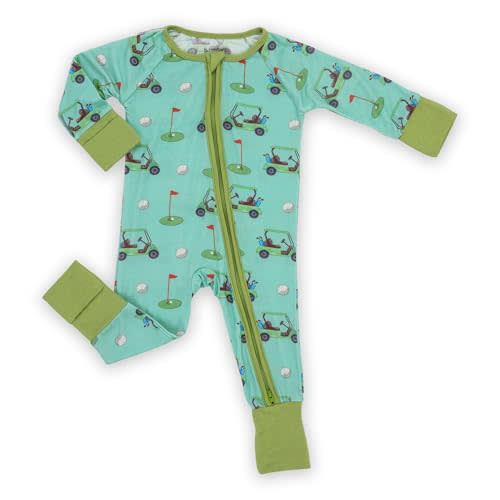 LollyBanks Baby Pajamas, 2-Way Zipper Romper, 95% Viscose Made from Bamboo and 5% Spandex, Baby Sleepers