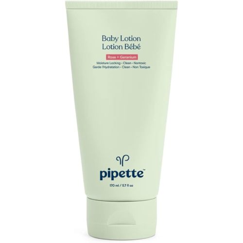 Pipette Baby Lotion with Renewable Plant-Derived Squalane, Rose + Geranium Aroma, 6 fl oz