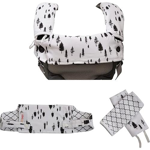 Baby Carrier Cover Organic Cotton Drool Teething Pads Fit Ergobaby All Carriers
