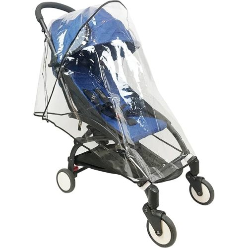 Stroller Rain Cover Universal Stroller Cover for Toddler Umbrella Stroller,Compact Travel Stroller,LLUFO Waterproof Snow Wind Weather Shield,Food Grade EVA No Odor