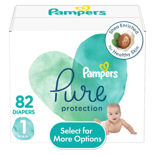 Pampers Pure Diapers Size1, 82 Count (Select for More Options)