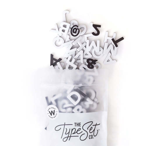 Modern Magnetic 1" Letters & Numbers, 200pc Soft Foam, Easy to clean, White Alphabet Magnets for Small Business, Menus, Learning, Play, Homeschool, Home Decor – The Type Set Co.